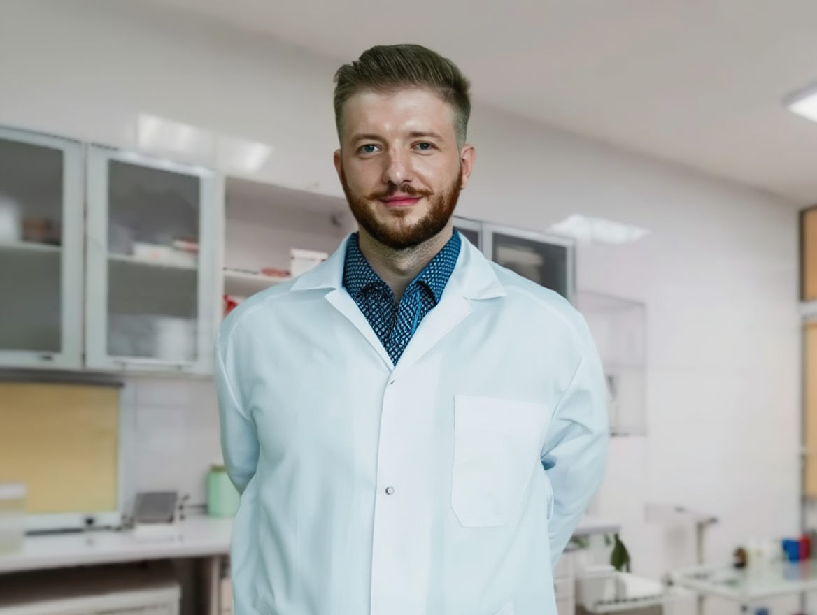 Врач в приёмном кабинете клиники
